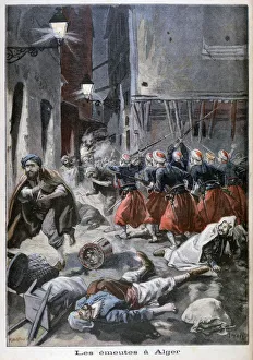Anti Jewish Collection: Anti-Jewish riots in Algiers, 1898. Artist: F Meaulle