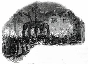 Firework Prints: Anti-Papal Demonstration at Salisbury, 1850. Creator: Unknown