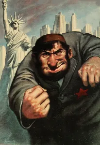 Adolf Hitler Prints: Anti-Semitic and anti-American Propaganda Poster