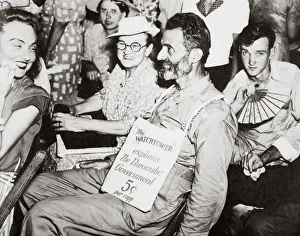 Placard Collection: An anti-war group of Jehovahs Witnesses convening in 1940