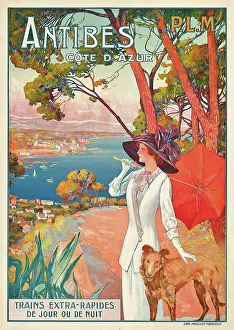 Railroad Prints: Antibes. Cote d'Azur, c1910
