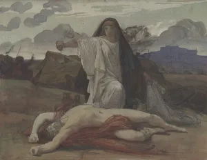 Antigone Prints: Antigone Gives Token Burial to the Body of Her Brother Polynices, 1835-98