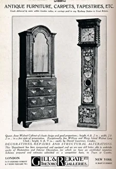 Antique furniture, carpets, tapestries etc, 1921