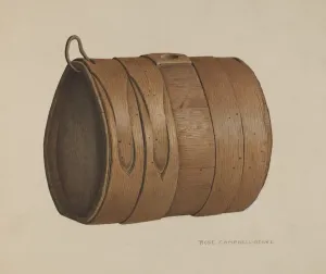Antique Liquor Keg, c. 1941. Creator: Rose Campbell-Gerke