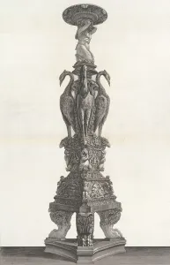 Antique marble candleholder, 1778-80. Creators: Giovanni Battista Piranesi Antique marble candleholder, 1778-80. Creators: Giovanni Battista Piranesi