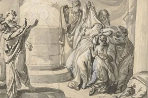 An Antique Sacrificial Scene; verso: Sketch of a Group of People, 1779 (?)