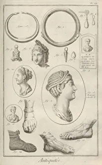 Hairstyles Prints: Antiquities. From Encyclopedie by Denis Diderot and Jean Le Rond d Alembert, 1751-1765