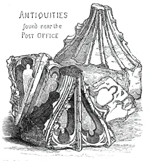 Excavations Prints: Antiquities found near the Post Office, 1844. Creator: Unknown