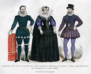 Images Dated 24th September 2009: Antoine de Saint-Chamand, Seigneur de Mery, unknown lady and Henry IV of France, 1600 (1882-1884)