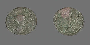 Billon Gallery: Antoninianus (Coin) Portraying Emperor Claudius Gothicus, 260-270. Creator: Unknown