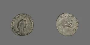 Billon Prints: Antoninianus (Coin) Portraying Mariniana, 254. Creator: Unknown