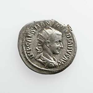 Numismatology Prints: Antoninianus of Gordian III, A.D. 238-244. Creator: Unknown