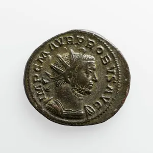 Numismatology Prints: Antoninianus of Probus, A.D. 276-282. Creator: Unknown