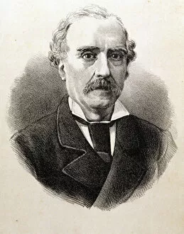 Images Dated 10th October 2013: Antonio de Bofarull i Broca (1821-1892), Catalan writer, engraving of 1876
