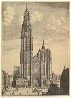 Wenceslaus And Xa0 Collection: Antwerp Cathedral (Prospectvs Tvrris EcclesiaeCathedralis), 1649