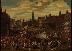 Antwerp Prints: The Antwerp Ommegang, 17th century. Creator: Anonymous