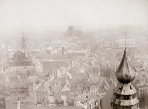 Batkin Prints: Antwerp skyline, 1898. Artist: James Batkin
