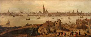 Escaut Prints: The Antwerp Waterfront, 17th century. Creator: Anon