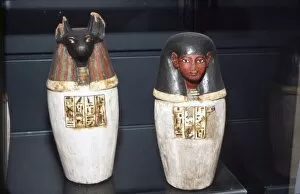 Anubis Collection: Anubis Canopic Jars, 22nd Dynasty, c1550BC-1069 BC