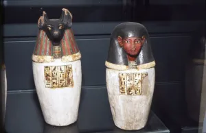 Louvre Prints: Anubis Canopic Jars, 22nd Dynasty, c1550BC-1069 BC