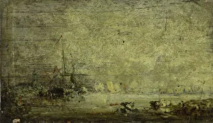 Ziem Felix Prints: Anvers, marine, c.1850. Creator: Felix Francois Georges Philibert Ziem
