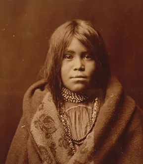 Apache Prints: An Apache girl, head-and-shoulders portrait