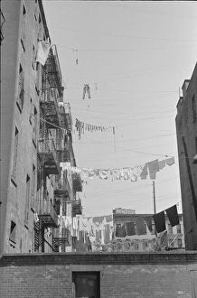 Washing Line Gallery: Apartment houses from the rear, 61st Street between 1st and 3rd Avenues, New York, 1938