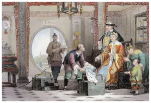 T Allom Prints: Apartment in a Mandarins House, near Nanking, China, 1843. Artist: Thomas Allom