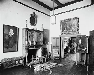 Apartment of Prince Pierre Troubetzkoy, 15 West 67th Street, New York City, with fireplace... 1919. Creator: Frances Benjamin Johnston
