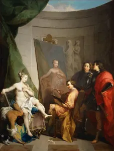 Apelles Painting Campaspe. Artist: Vleughels, Nicolas (1668-1737) Apelles Painting Campaspe. Artist: Vleughels, Nicolas (1668-1737)