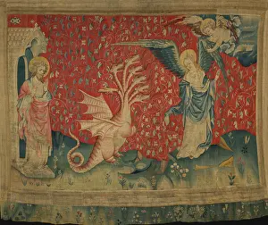 Wool Prints: The Apocalypse Tapestry, Scene 35: The Woman Receiving Wings
