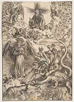 Apocalyptic Gallery: The Apocalyptic Woman, from The Apocalypse, Latin Edition, 1511, 1511