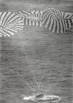Apollo 9 Splashdown, 1969. Creator: NASA