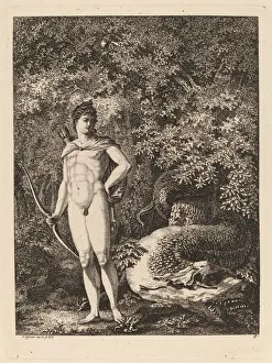 Apollo with a Bow and Dragon, 1771. Creator: Salomon Gessner Apollo with a Bow and Dragon, 1771. Creator: Salomon Gessner