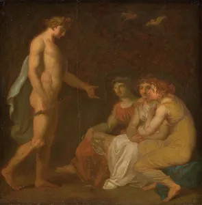 Abildgaard Nicolai Abraham Prints: Apollo charging the Parcae to visit Ceres