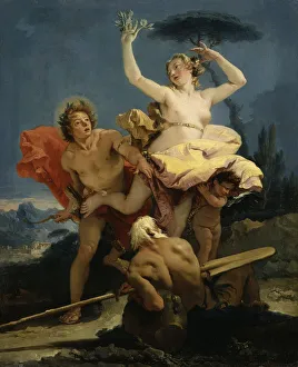 Nymphs Gallery: Apollo and Daphne, 1743-1745. Creator: Tiepolo, Giambattista (1696-1770)