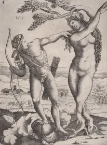 Agostino Prints: Apollo and Daphne, dated 1515. dated 1515. Creator: Agostino Veneziano