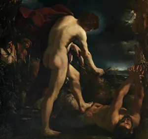 Apollon Prints: Apollo Flaying Marsyas, 1618. Creator: Guercino (1591-1666)