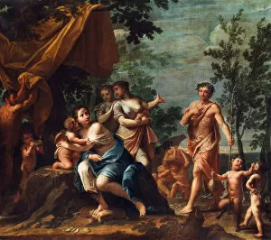Graces Collection: Apollo with Three Graces, Venus, Cupid and Pan. Artist: Franceschini, Marcantonio (1648-1729)