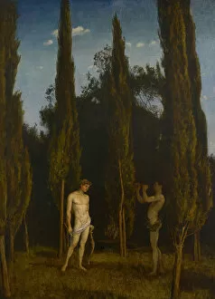 Lyre Gallery: Apollo and Marsyas, 1888. Creator: Hans Thoma