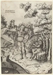 Apollo and Marsyas, c. 1515/1520. Creator: Benedetto Montagna