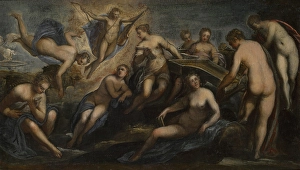 Muse Prints: Apollo and the Muses, about 1580. Creator: Domenico Tintoretto