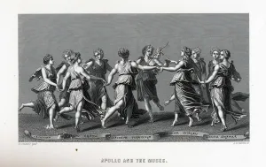 Apollo and the Muses (after Giulio Romano), 1882. Artist: Anonymous Apollo and the Muses (after Giulio Romano), 1882. Artist: Anonymous