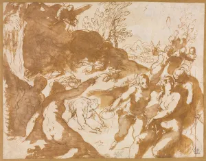 Apollo and the Muses Awakened by the Call of Fame, 1590s. Creator: Jacopo Palma il Giovane