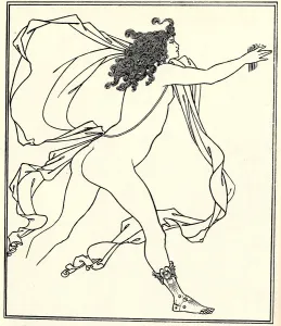 Aubrey 1872 1898 Gallery: Apollo pursuing Daphne, 1896. Artist: Beardsley, Aubrey (1872?1898)