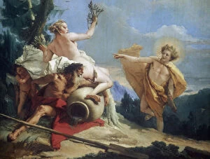Pursuing Gallery: Apollo Pursuing Daphne, c1755-1760. Artist: Giovanni Battista Tiepolo