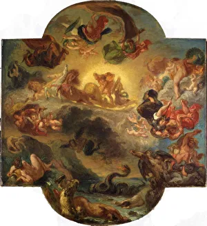 Apollon vainqueur du serpent Python, c. 1853. Creator: Delacroix, Eugene (1798-1863)