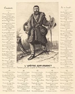 Morality Collection: The Apostle Jean Journet Setting Out for the Conquest of Universal Harmony, 1850