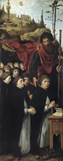 Dominican Prints: The Apostle Saint James the Great with Preachers (Right panel of The Last Judgment triptych)