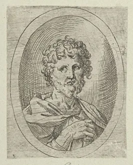 Guidop Reni Prints: An apostle with a short beard holding a closed book